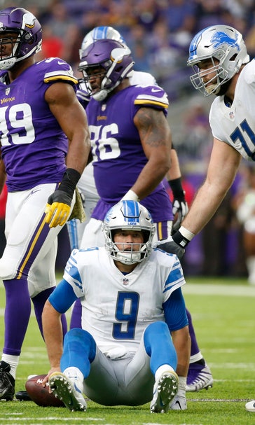 Sad sack Lions: Stafford downed 10 times in loss to Vikings